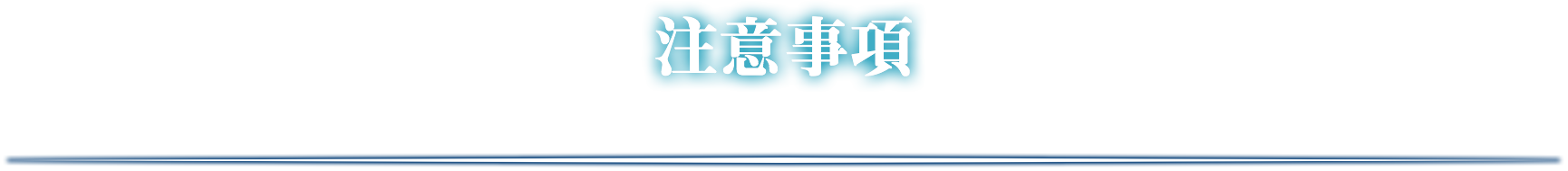 注意事項