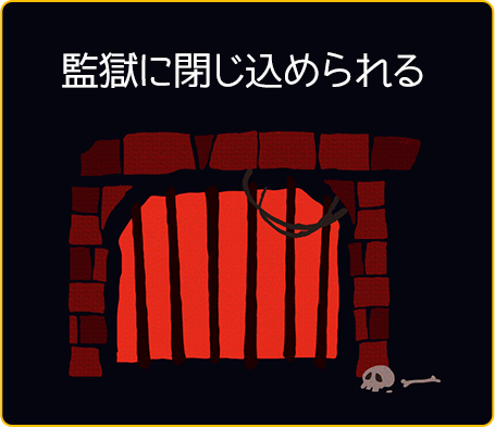 監獄に閉じ込められる
