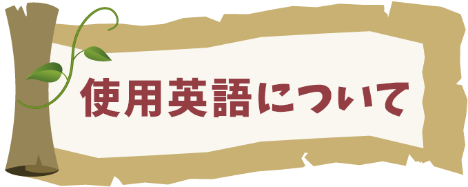 使用英語について