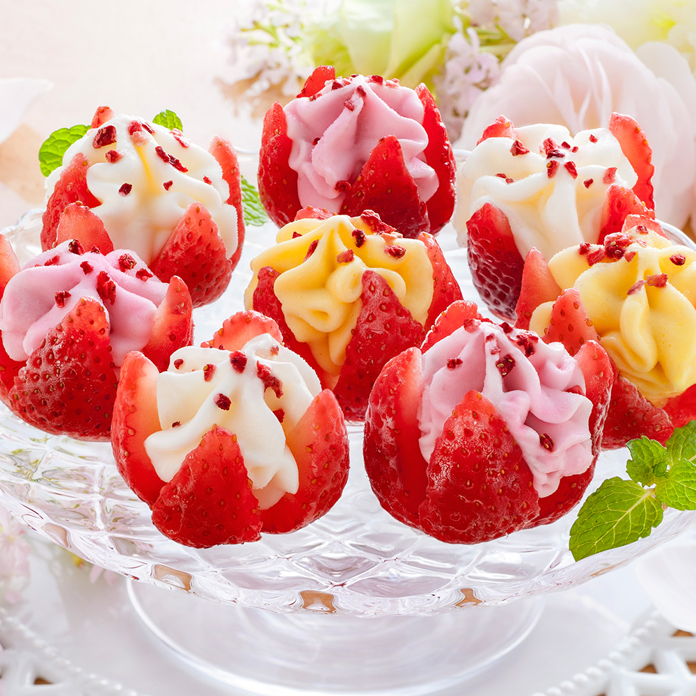 博多あまおう 花いちごのアイス 