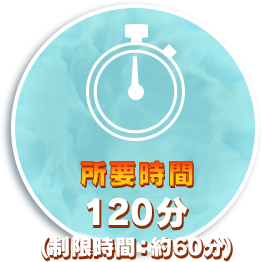 所要時間:120分(制限時間:約60分)