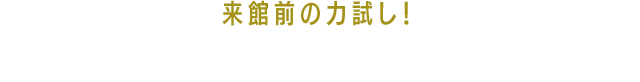 来館前の力試し！お試し謎に挑戦