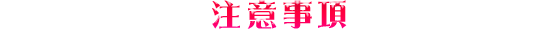 注意事項